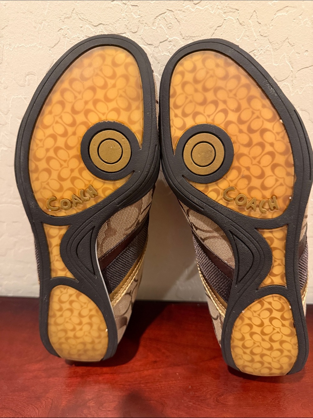 Coach Signature Jayme Khaki /Brown Sneakers Women's Sz 8 - Picture 4 of 12